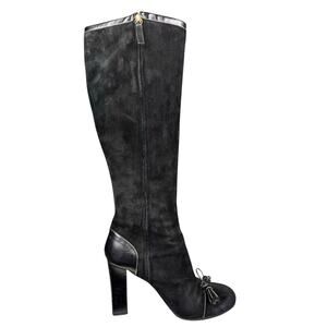Kate Spade Women’s Black Suede Tall Riding Boot Size US 10